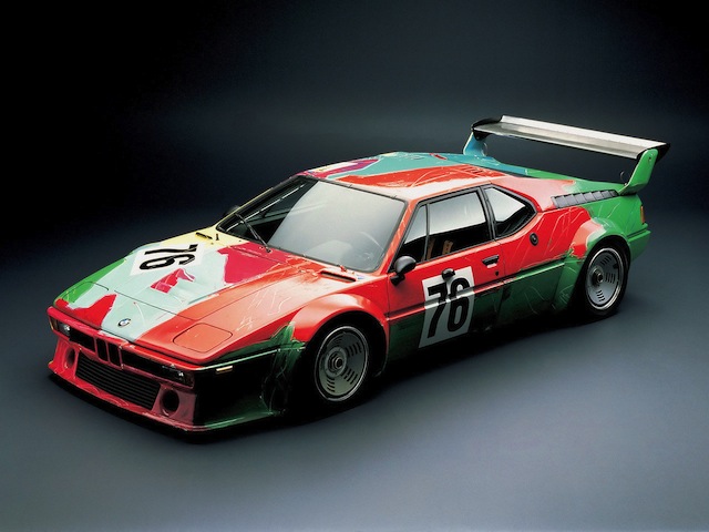 art movment known as pop art was given a blank 1979 BMW M1 lemans track